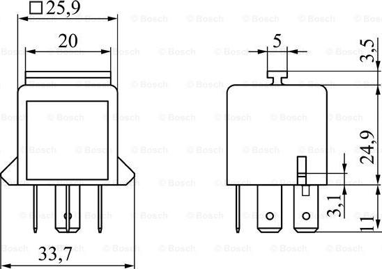 BOSCH 0 986 332 073 - Реле, робочий струм autozip.com.ua