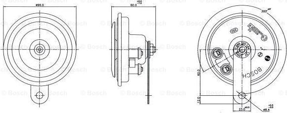 BOSCH 0 986 320 144 - Звуковий сигнал autozip.com.ua