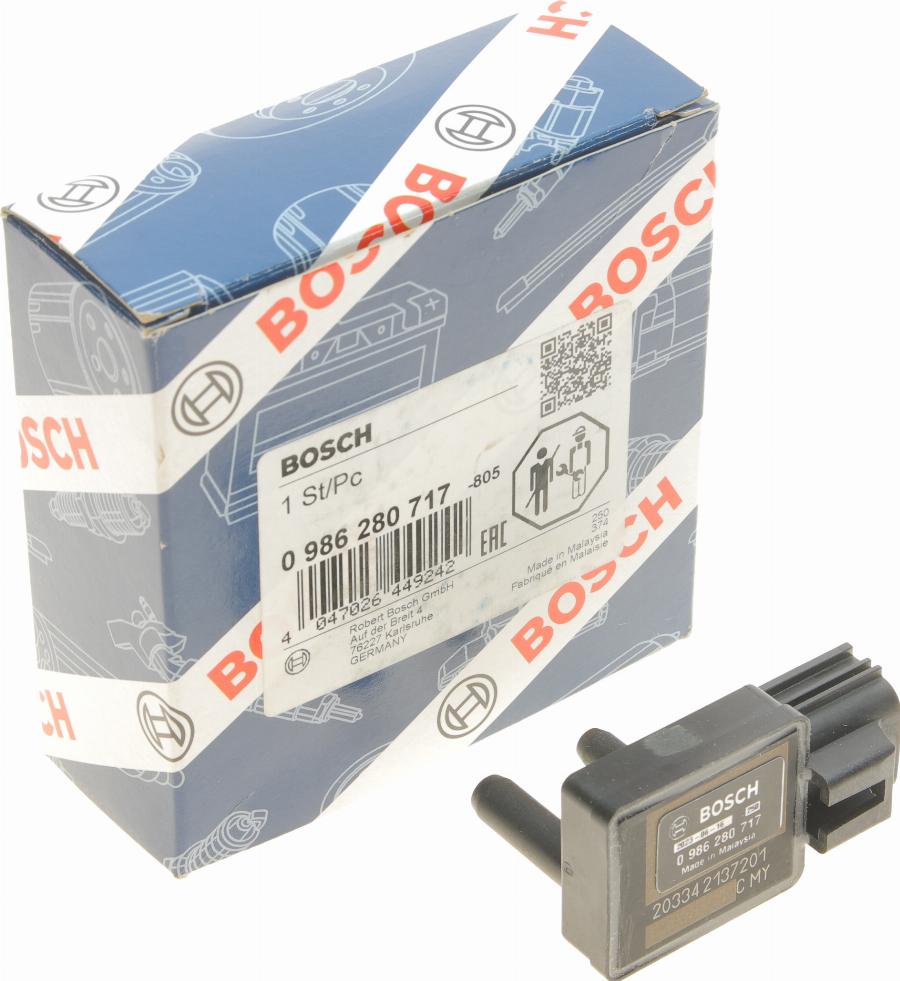 BOSCH 0 986 280 717 - Датчик, тиск вихлопних газів autozip.com.ua