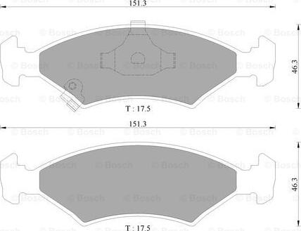 BOSCH 0 986 AB9 098 - Гальмівні колодки, дискові гальма autozip.com.ua