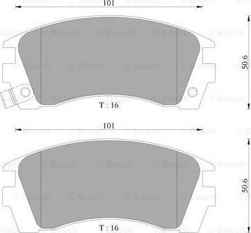 BOSCH 0 986 AB9 051 - Гальмівні колодки, дискові гальма autozip.com.ua