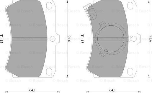 BOSCH 0 986 AB9 006 - Гальмівні колодки, дискові гальма autozip.com.ua