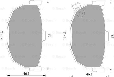 BOSCH 0 986 AB9 037 - Гальмівні колодки, дискові гальма autozip.com.ua