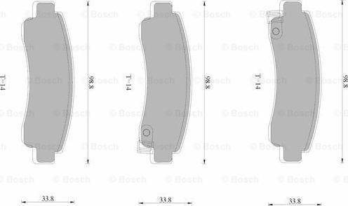 BOSCH 0 986 AB9 027 - Гальмівні колодки, дискові гальма autozip.com.ua