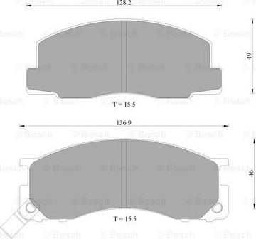 BOSCH 0 986 AB9 199 - Гальмівні колодки, дискові гальма autozip.com.ua