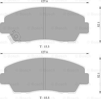 BOSCH 0 986 AB9 158 - Гальмівні колодки, дискові гальма autozip.com.ua