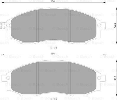 BOSCH 0 986 AB9 167 - Гальмівні колодки, дискові гальма autozip.com.ua