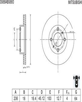 BOSCH 0 986 AB9 860 - Гальмівний диск autozip.com.ua