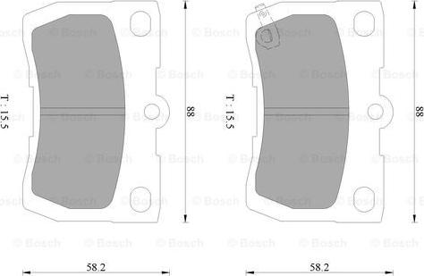 BOSCH 0 986 AB9 364 - Гальмівні колодки, дискові гальма autozip.com.ua