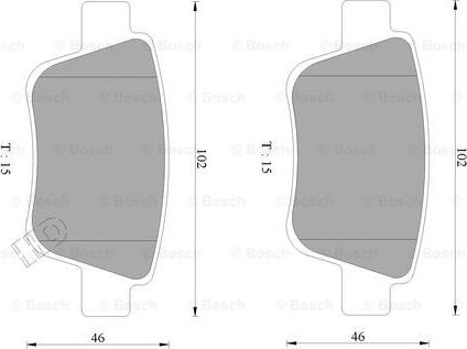 BOSCH 0 986 AB9 366 - Гальмівні колодки, дискові гальма autozip.com.ua