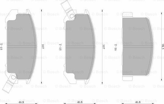 BOSCH 0 986 AB9 261 - Гальмівні колодки, дискові гальма autozip.com.ua