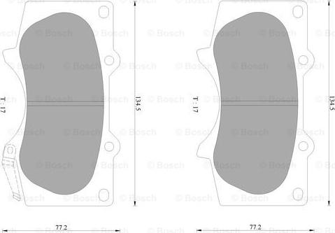 BOSCH 0 986 AB9 280 - Гальмівні колодки, дискові гальма autozip.com.ua