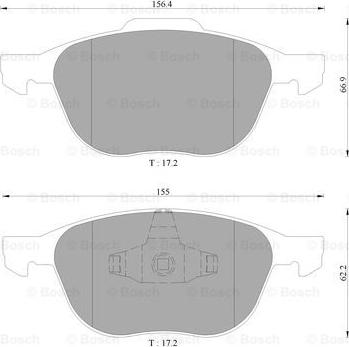 BOSCH 0 986 AB9 231 - Гальмівні колодки, дискові гальма autozip.com.ua