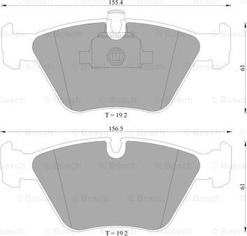 BOSCH 0 986 AB4 464 - Гальмівні колодки, дискові гальма autozip.com.ua