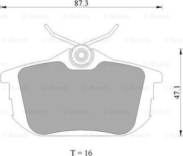 BOSCH 0 986 AB4 466 - Гальмівні колодки, дискові гальма autozip.com.ua