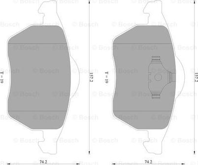 BOSCH 0 986 AB4 550 - Гальмівні колодки, дискові гальма autozip.com.ua