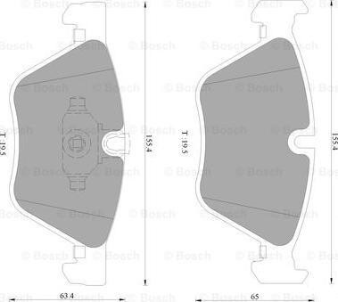 BOSCH 0 986 AB4 585 - Гальмівні колодки, дискові гальма autozip.com.ua