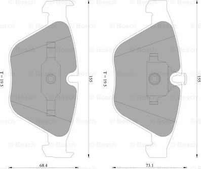 BOSCH 0 986 AB4 570 - Гальмівні колодки, дискові гальма autozip.com.ua