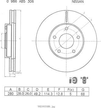 Roulunds Rubber WD00722 - Гальмівний диск autozip.com.ua