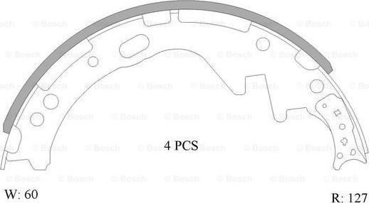 BOSCH 0 986 AB0 043 - Комплект гальм, барабанний механізм autozip.com.ua