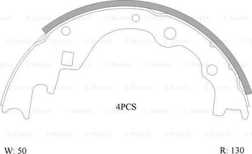 BOSCH 0 986 AB0 140 - Комплект гальм, барабанний механізм autozip.com.ua