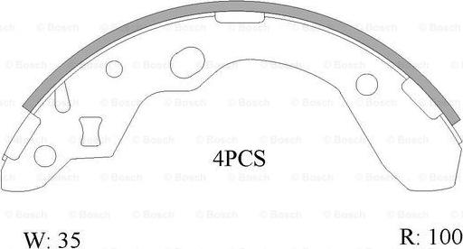 BOSCH 0 986 AB0 162 - Комплект гальм, барабанний механізм autozip.com.ua