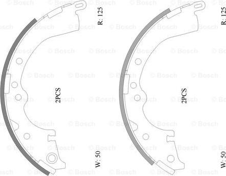 BOSCH 0 986 AB0 116 - Комплект гальм, барабанний механізм autozip.com.ua