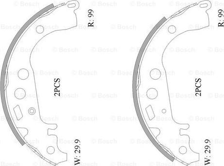 BOSCH 0 986 AB0 118 - Комплект гальм, барабанний механізм autozip.com.ua