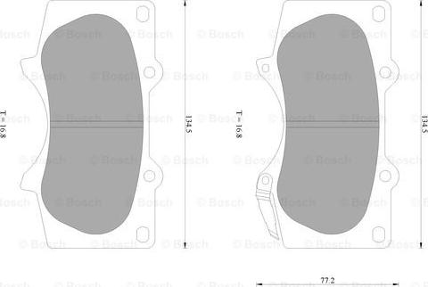 BOSCH 0 986 AB0 261 - Гальмівні колодки, дискові гальма autozip.com.ua