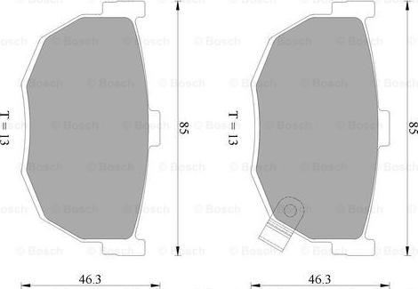 BOSCH 0 986 AB1 908 - Гальмівні колодки, дискові гальма autozip.com.ua