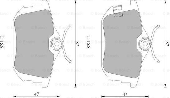 BOSCH 0 986 AB1 447 - Гальмівні колодки, дискові гальма autozip.com.ua