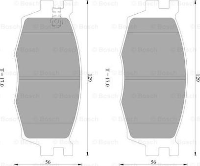 BOSCH 0 986 AB1 465 - Гальмівні колодки, дискові гальма autozip.com.ua