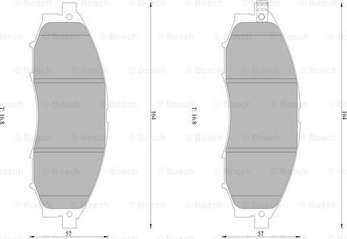 BOSCH 0 986 AB1 404 - Гальмівні колодки, дискові гальма autozip.com.ua