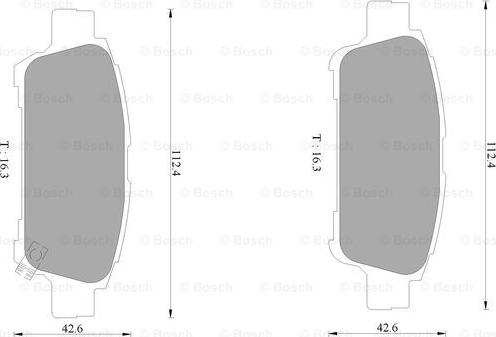 BOSCH 0 986 AB1 400 - Гальмівні колодки, дискові гальма autozip.com.ua