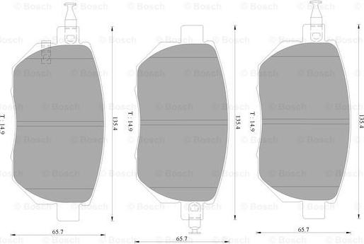 BOSCH 0 986 AB1 410 - Гальмівні колодки, дискові гальма autozip.com.ua