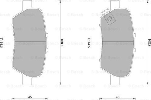 BOSCH 0 986 AB1 425 - Гальмівні колодки, дискові гальма autozip.com.ua