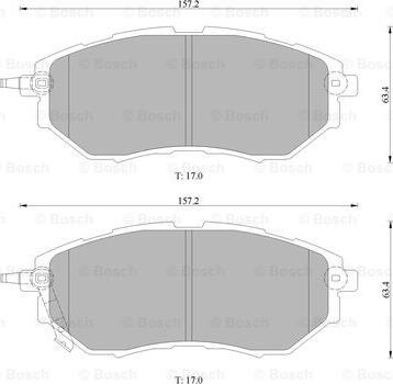 BOSCH 0 986 AB1 473 - Гальмівні колодки, дискові гальма autozip.com.ua