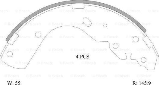 BOSCH 0 986 AB1 573 - Комплект гальм, барабанний механізм autozip.com.ua