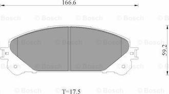 BOSCH 0 986 AB1 090 - Гальмівні колодки, дискові гальма autozip.com.ua