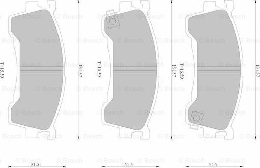 BOSCH 0 986 AB1 098 - Гальмівні колодки, дискові гальма autozip.com.ua