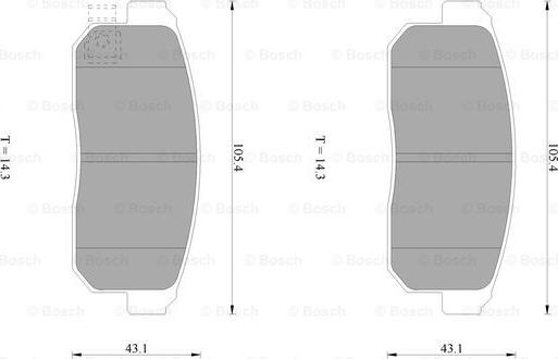 BOSCH 0 986 AB1 069 - Гальмівні колодки, дискові гальма autozip.com.ua