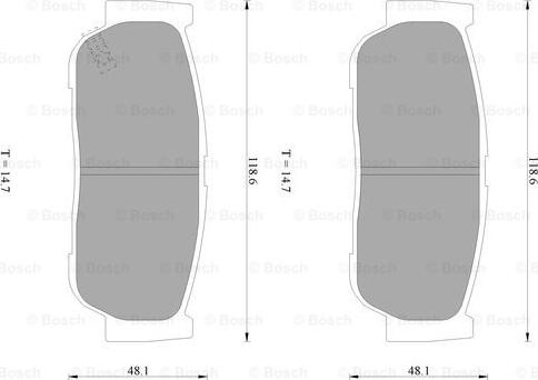 BOSCH 0 986 AB1 065 - Гальмівні колодки, дискові гальма autozip.com.ua