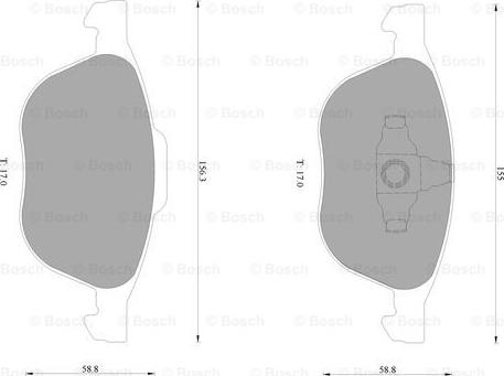 BOSCH 0 986 AB1 005 - Гальмівні колодки, дискові гальма autozip.com.ua