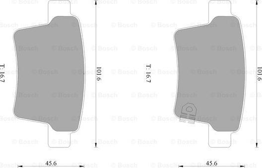 BOSCH 0 986 AB1 001 - Гальмівні колодки, дискові гальма autozip.com.ua