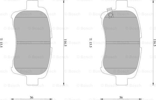 BOSCH 0 986 AB1 014 - Гальмівні колодки, дискові гальма autozip.com.ua