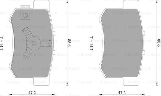 BOSCH 0 986 AB1 086 - Гальмівні колодки, дискові гальма autozip.com.ua