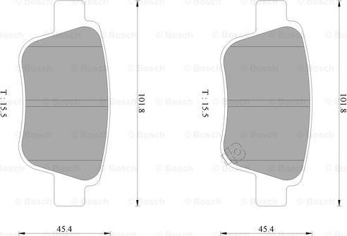 BOSCH 0 986 AB1 133 - Гальмівні колодки, дискові гальма autozip.com.ua