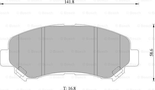 BOSCH 0 986 AB1 386 - Гальмівні колодки, дискові гальма autozip.com.ua