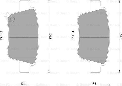 BOSCH 0 986 AB1 378 - Гальмівні колодки, дискові гальма autozip.com.ua