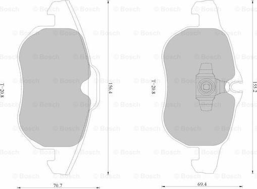 BOSCH 0 986 AB1 702 - Гальмівні колодки, дискові гальма autozip.com.ua